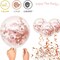 Rose Gold Confetti Latex Balloons, 50pcs 12 Inch Party Balloons